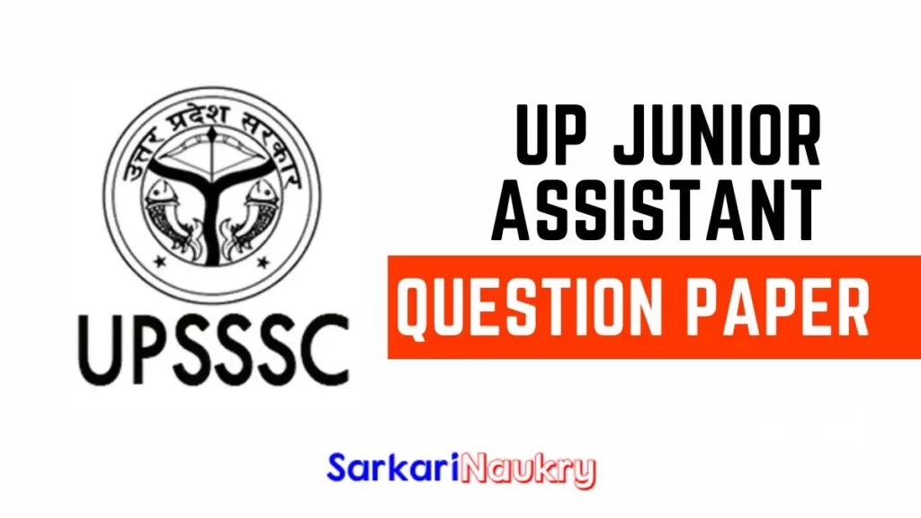upsssc junior assistant question paper